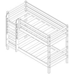 Кровать низкая с прямой лестницей Соня (Вариант 11) в Кудымкаре - kudymkar.mebel24.online | фото 4