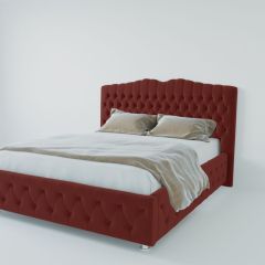 Кровать Нягань с ПМ 1200 (велюр бордо) в Кудымкаре - kudymkar.mebel24.online | фото