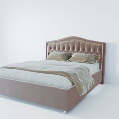 Кровать Нягань с ПМ 1200 (велюр серый) в Кудымкаре - kudymkar.mebel24.online | фото 2