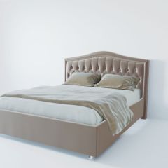 Кровать Нягань с ПМ 1200 (велюр светло-серый) в Кудымкаре - kudymkar.mebel24.online | фото 2