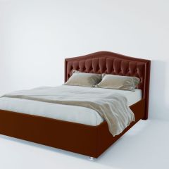 Кровать Нягань с ПМ 1400 (велюр бордо) в Кудымкаре - kudymkar.mebel24.online | фото 2