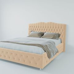 Кровать Нягань с ПМ 1600 (экокожа бежевая) в Кудымкаре - kudymkar.mebel24.online | фото 2