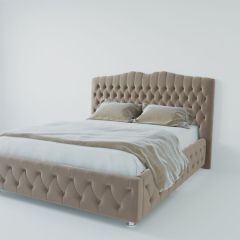 Кровать Нягань с ПМ 1800 (велюр серый) в Кудымкаре - kudymkar.mebel24.online | фото 2