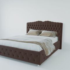 Кровать Нягань с ПМ 2000 (экокожа коричневая) в Кудымкаре - kudymkar.mebel24.online | фото