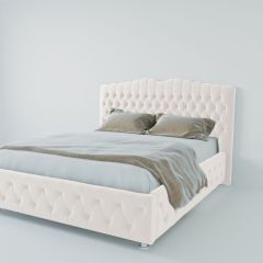 Кровать Нягань с ПМ 800 (экокожа белая) в Кудымкаре - kudymkar.mebel24.online | фото 2