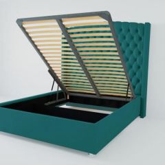 Кровать Берлин ЛЮКС с ПМ 2000 (велюр бирюзовый) в Кудымкаре - kudymkar.mebel24.online | фото