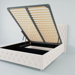 Кровать Нягань с ПМ 900 (экокожа белая) в Кудымкаре - kudymkar.mebel24.online | фото 2