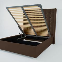Кровать Венеция ЛЮКС с ПМ 900 (экокожа коричневая) в Кудымкаре - kudymkar.mebel24.online | фото 2