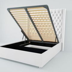 Кровать Версаль ЛЮКС с ПМ 1200 (экокожа белая) в Кудымкаре - kudymkar.mebel24.online | фото