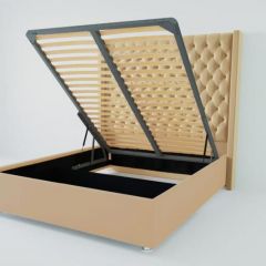 Кровать Версаль ЛЮКС с ПМ 1800 (экокожа бежевая) в Кудымкаре - kudymkar.mebel24.online | фото 2