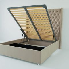 Кровать Версаль ЛЮКС с ПМ 1600 (велюр светло-серый) в Кудымкаре - kudymkar.mebel24.online | фото