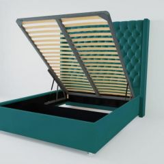 Кровать Версаль ЛЮКС с ПМ 2000 (велюр бирюзовая) в Кудымкаре - kudymkar.mebel24.online | фото 2