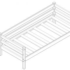 Кровать с задней защитой Соня (Вариант 2) в Кудымкаре - kudymkar.mebel24.online | фото 2