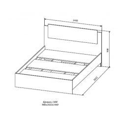 СОФИ СКР1400.1Кровать 1400 в Кудымкаре - kudymkar.mebel24.online | фото 2