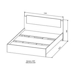 СОФИ СКР1600.1 Кровать 1600 в Кудымкаре - kudymkar.mebel24.online | фото 2