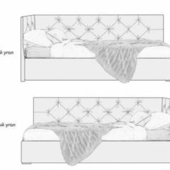 Кровать угловая Лэсли интерьерная +основание (120х200) в Кудымкаре - kudymkar.mebel24.online | фото 2