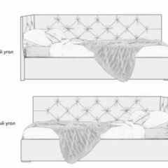 Кровать угловая Лилу интерьерная +основание (120х200) в Кудымкаре - kudymkar.mebel24.online | фото 2