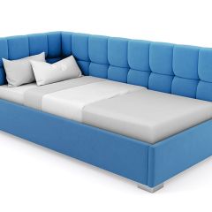 Кровать угловая Мия интерьерная +основание (80х200) в Кудымкаре - kudymkar.mebel24.online | фото 3