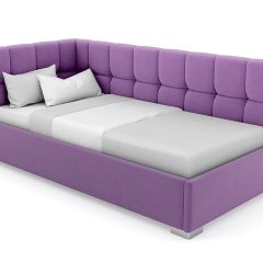 Кровать угловая Мия интерьерная +основание (80х200) в Кудымкаре - kudymkar.mebel24.online | фото 20
