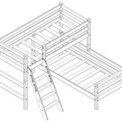 Кровать угловая с наклонной лестницей Соня (Вариант 8) в Кудымкаре - kudymkar.mebel24.online | фото 3