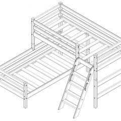 Кровать угловая с наклонной лестницей Соня (Вариант 8) в Кудымкаре - kudymkar.mebel24.online | фото 4