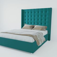 Кровать Венеция ЛЮКС с ПМ 1600 (велюр бирюзовый) в Кудымкаре - kudymkar.mebel24.online | фото 2