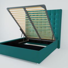 Кровать Венеция ЛЮКС с ПМ 1800 (велюр бирюзовый) в Кудымкаре - kudymkar.mebel24.online | фото