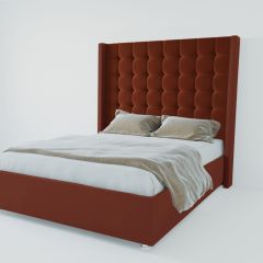 Кровать Венеция ЛЮКС с ПМ 2000 (велюр бордо) в Кудымкаре - kudymkar.mebel24.online | фото 2