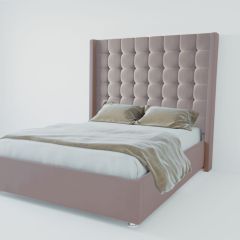 Кровать Венеция ЛЮКС с ПМ 800 (велюр темно-серый) в Кудымкаре - kudymkar.mebel24.online | фото 2
