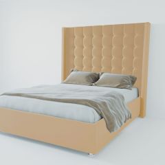 Кровать Венеция ЛЮКС с ПМ 900 (экокожа бежевая) в Кудымкаре - kudymkar.mebel24.online | фото 2