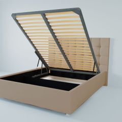 Кровать Венеция с ПМ 1200 (велюр светло-серый) в Кудымкаре - kudymkar.mebel24.online | фото