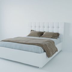 Кровать Венеция с ПМ 900 (экокожа белая) в Кудымкаре - kudymkar.mebel24.online | фото 2