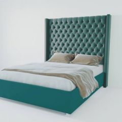 Кровать Версаль ЛЮКС с ПМ 1800 (велюр бирюзовая) в Кудымкаре - kudymkar.mebel24.online | фото