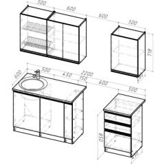 Кухонный гарнитур Амели стандарт 1600 мм в Кудымкаре - kudymkar.mebel24.online | фото 3