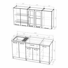 Кухонный гарнитур Инна стандарт 1600 в Кудымкаре - kudymkar.mebel24.online | фото 3