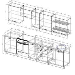 Кухонный гарнитур Лада 3000 (Стол. 26мм) в Кудымкаре - kudymkar.mebel24.online | фото 2