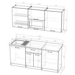 Кухонный гарнитур Лариса макси 1 1800 мм в Кудымкаре - kudymkar.mebel24.online | фото 2