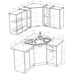 Кухонный гарнитур Лариса оптима 2 1500х1300 мм в Кудымкаре - kudymkar.mebel24.online | фото 2