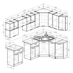 Кухонный гарнитур Лариса оптима 5 2700х1600 мм в Кудымкаре - kudymkar.mebel24.online | фото 2