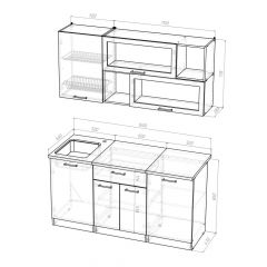 Кухонный гарнитур Лоретта стандарт 1600 мм в Кудымкаре - kudymkar.mebel24.online | фото 2