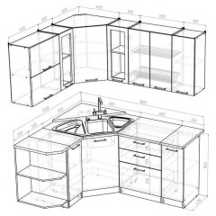 Кухонный гарнитур Паола оптима 1500х1800 мм в Кудымкаре - kudymkar.mebel24.online | фото 2