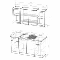 Кухонный гарнитур Сабрина стандарт 1600 в Кудымкаре - kudymkar.mebel24.online | фото 3