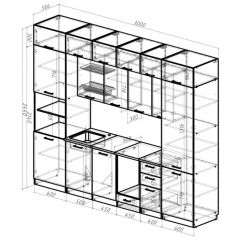 Кухонный гарнитур Сапфир 2 3000 мм в Кудымкаре - kudymkar.mebel24.online | фото 2