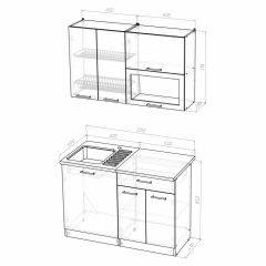 Кухонный гарнитур Симона лайт 1200 в Кудымкаре - kudymkar.mebel24.online | фото 3
