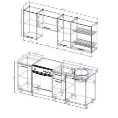 Кухонный гарнитур Вегас 2000 (Стол. 26мм) в Кудымкаре - kudymkar.mebel24.online | фото 3