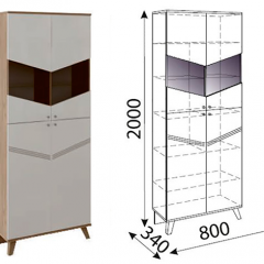 Лимба (гостиная) М02 Шкаф-витрина в Кудымкаре - kudymkar.mebel24.online | фото