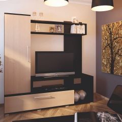 Мини-стенка Линда (венге/дуб млечный) в Кудымкаре - kudymkar.mebel24.online | фото 2