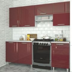 Модульная кухня Танго бордо в Кудымкаре - kudymkar.mebel24.online | фото