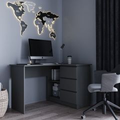 МОРИ МС-16 Стол угловой УНИ (графит) в Кудымкаре - kudymkar.mebel24.online | фото