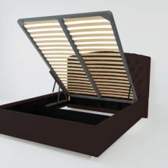 Кровать Берлин с ПМ 1200 (экокожа коричневая) в Кудымкаре - kudymkar.mebel24.online | фото 2
